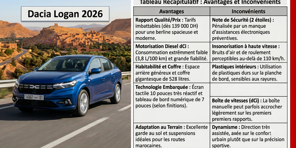 Analyse Complète : Dacia Logan (Modèle 2026 — Marché Marocain)
