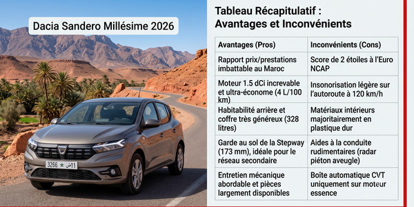 Analyse Complète: Dacia Sandero et Stepway (2026) au Maroc
