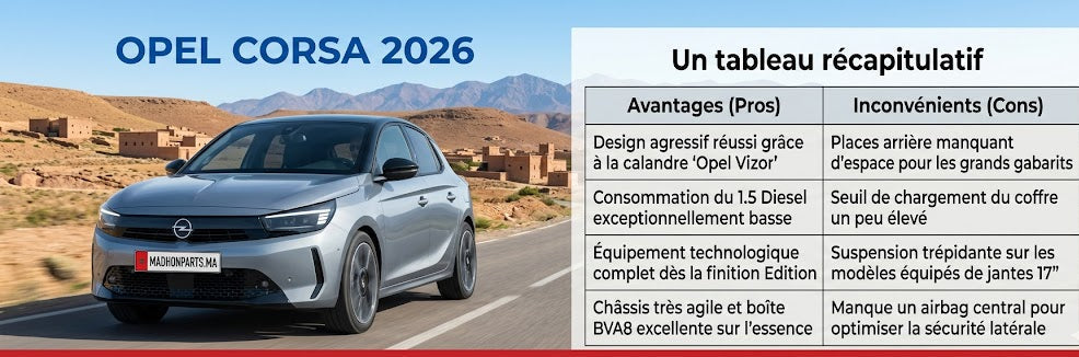 Analyse Complète Opel Corsa 2026