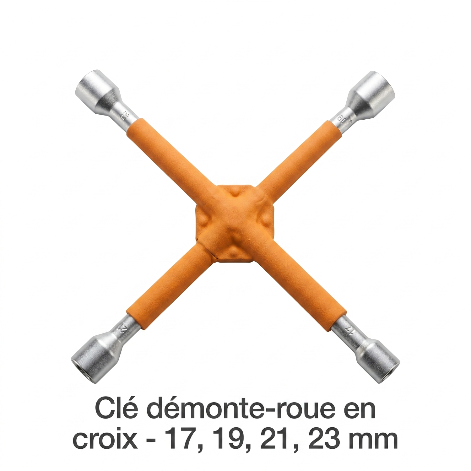 Clé démonte-roue en croix - 17, 19, 21, 23 mm